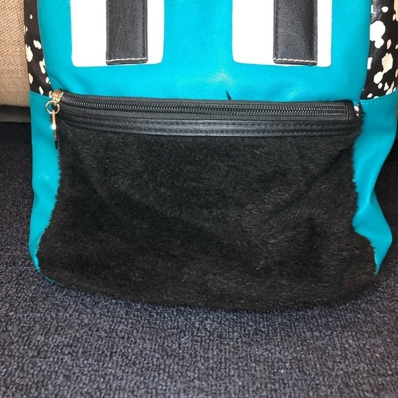 Betsey Johnson Blue & Black Mini Backpack main image 4
